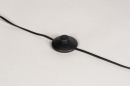 Foto 31408-12: Schwarze minimalistische Stehlampe mit luxuriösem schwarzem Lampenschirm
