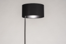 Foto 31408-4: Schwarze minimalistische Stehlampe mit luxuriösem schwarzem Lampenschirm