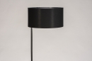 Foto 31408-6: Schwarze minimalistische Stehlampe mit luxuriösem schwarzem Lampenschirm
