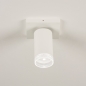 Foto 31409-2: Weißer Aufbaustrahler mit luxuriösem transparentem Ring mit Riffelung 