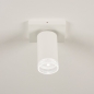 Foto 31409-2 onderaanzicht: Witte opbouwspot met luxe transparante ring met ribbels 