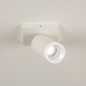 Foto 31409-3: Weißer Aufbaustrahler mit luxuriösem transparentem Ring mit Riffelung 