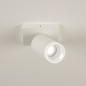 Foto 31409-3 onderaanzicht: Witte opbouwspot met luxe transparante ring met ribbels 