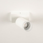 Foto 31409-6: Weißer Aufbaustrahler mit luxuriösem transparentem Ring mit Riffelung 