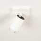 Foto 31409-7 onderaanzicht: Witte opbouwspot met luxe transparante ring met ribbels 