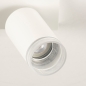 Foto 31409-8 detailfoto: Witte opbouwspot met luxe transparante ring met ribbels 
