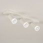 Foto 31411-4: Weißer 3-flammige-Strahler für die Decke mit transparenten Ringen mit Rillen
