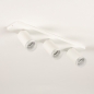 Foto 31411-5: Weißer 3-flammige-Strahler für die Decke mit transparenten Ringen mit Rillen