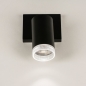 Foto 31412-10: Schwarzer Aufbaustrahler mit luxuriösem transparentem Ring mit Riffelung 
