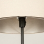 Foto 31418-12 detailfoto: Zwarte vloerlamp met beige linnen kap en extra leeslamp 