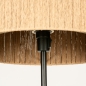 Foto 31420-12 detailfoto: Zwarte vloerlamp met touw kap en extra leeslamp in messing/goud