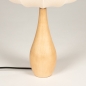 Foto 31432-10: Japandi kegelförmige Holztischlampe mit Laternenschirm in Beige