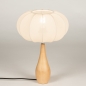 Foto 31432-4: Japandi kegelförmige Holztischlampe mit Laternenschirm in Beige