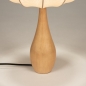 Foto 31433-10: Japandi kegelförmige Holztischlampe mit Laternenschirm in Taupe
