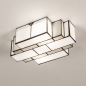 Foto 31438-5 onderaanzicht: Art-deco plafondlamp in met tiffany glas 