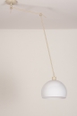 Foto 31440-7 niet_in_feed: Verstelbare XL hanglamp met knikarm met retro witte bol