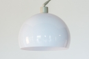 Foto 31440-9 detailfoto: Verstelbare XL hanglamp met knikarm met retro witte bol