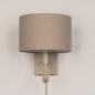 Foto 31448-5 niet_in_feed: Beige bedlamp met taupe kap en leeslamp