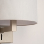 Foto 31455-7: Große beige Wandleuchte mit weißem Röhrenschirm XL und Kabel und Stecker