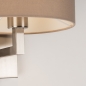 Foto 31459-7: Luxe wandlamp van staal met taupe linnen kap en snoer en stekker E27