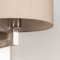 Foto 31460-6: Luxe wandlamp met beige linnen kap en snoer en stekker E27