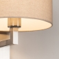 Foto 31460-7: Luxe wandlamp met beige linnen kap en snoer en stekker E27