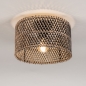 Foto 31471-3 niet_in_feed: Bamboe plafondlamp rond zwart met naturel 30cm E27