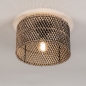 Foto 31471-4: Bamboe plafondlamp rond zwart met naturel 30cm E27