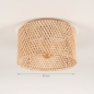 Foto 31472-1 maatindicatie: Bamboe plafondlamp rond naturel 30cm E27