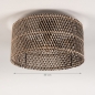 Foto 31473-1 maatindicatie: Bamboe plafondlamp rond zwart met naturel 40cm E27