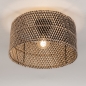 Foto 31473-4: Bamboe plafondlamp rond zwart met naturel 40cm E27