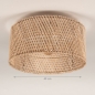 Foto 31474-5 maatindicatie: Bamboe plafondlamp rond naturel 40cm E27