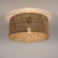 Foto 31476-2 detailfoto: Bamboe plafondlamp rond zwart met naturel 50cm E27