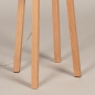 Foto 31481-11: Houten vloerlamp met taupe linnen kap rond 