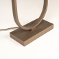 Foto 31484-8: Stilvolle Tischlampe in Bronze mit ovalem Samtschirm in Rosa mit Gold 