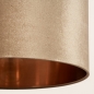 Foto 31491-12: Unieke vloerlamp in brons met ovale velvet kap in taupe
