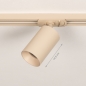 Foto 31492-4: Luxe spanningsrail in het beige met vier spots en verder uit te breiden met o.a. hanglampen