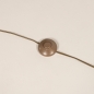 Foto 31494-11: Opvallende vloerlamp in brons met beige linnen kap rond E27