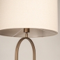 Foto 31494-8: Opvallende vloerlamp in brons met beige linnen kap rond E27