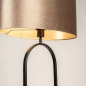 Foto 31496-5: Hotel chique vloerlamp in zwart met velvet kap ovaal in taupe