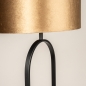 Foto 31497-8: Zwarte vloerlamp Hotel chique met ovale velvet kap in koffie met goud 