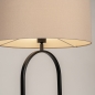Foto 31498-7 detailfoto: Stijlvolle vloerlamp in brons met taupe linnen kap 