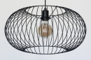 Foto 31499-6: Wunderschön gestaltete Hängeleuchte, schwarze Drahtlampe in Turbanform.