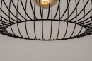 Foto 31499-7: Wunderschön gestaltete Hängeleuchte, schwarze Drahtlampe in Turbanform.