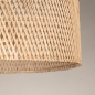 Foto 31503-10: Beige booglamp met bamboe kap naturel rond