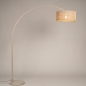 Foto 31503-4: Beige booglamp met bamboe kap naturel rond