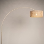 Foto 31503-6: Beige booglamp met bamboe kap naturel rond