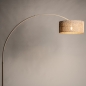 Foto 31503-7: Beige booglamp met bamboe kap naturel rond