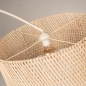 Foto 31503-8: Beige booglamp met bamboe kap naturel rond