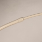 Foto 31504-10: Beige booglamp met ronde bamboe kap in naturel met zwart 